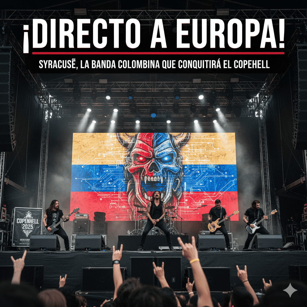 Festival de metal con gran escenario y público